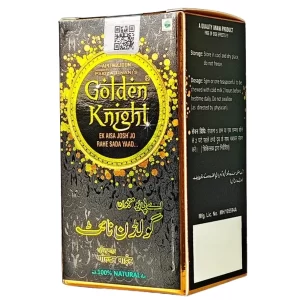 Golden Knight is a Unani herbal drug formulation. It might address the issues related to male debilities. Golden Knight contains a special blend of natural herbs and extracts which might improve overall problems.