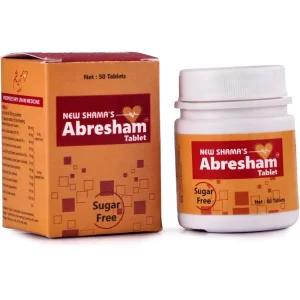 New Shama Abresham Tablets (50tab) Abresham Tablets for cardiac weakness, anxiety, and tension