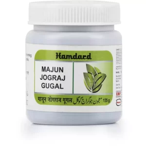 Majun Jograj Gugal is a classical Guggul-based Unani medicine primarily used to treat nervine and musculoskeletal disorders
