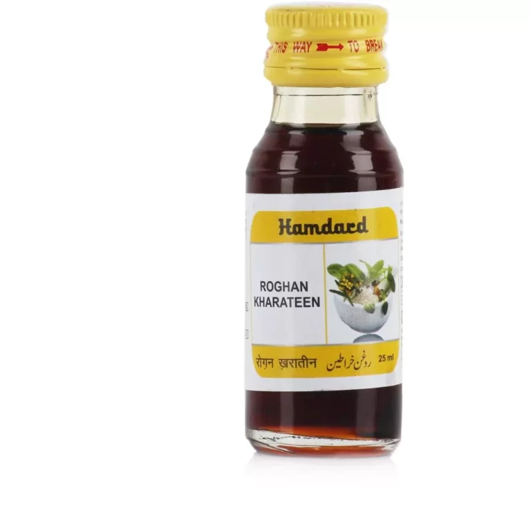 Hamdard Rogan Kharateen is a traditional Unani herbal oil formulated to support male reproductive health and overall vitality.